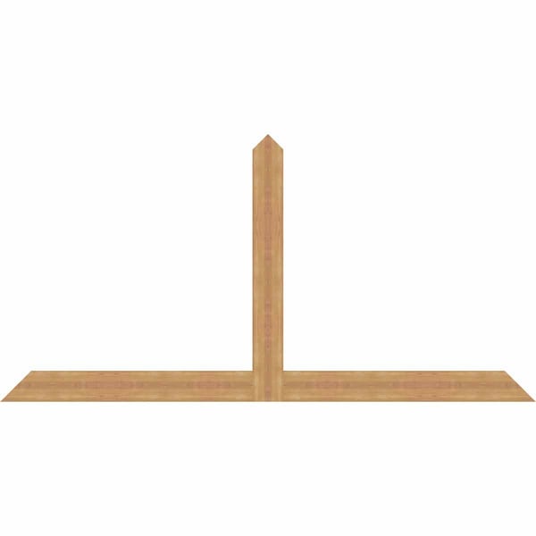 Ekena Millwork Portland Timber Gable Bracket, Western Red Cedar, 96"W x 48"H x 1 1/2"D x 5 1/2"F, 12/12 Pitch GBW096X48X0206POR00SWR - main